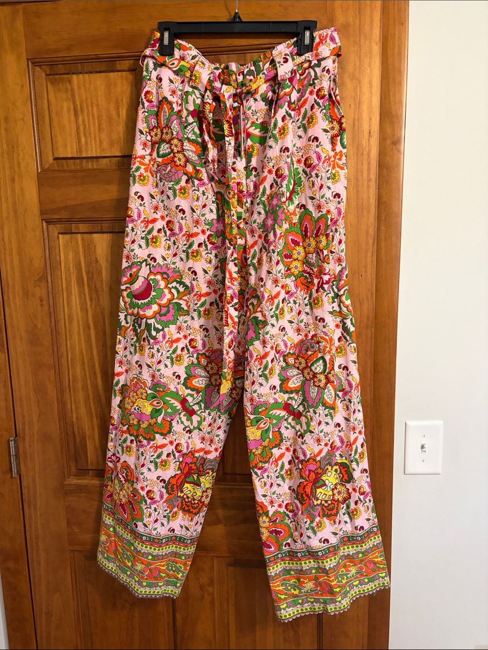 Gibson Latimer Pink Floral Wide-Leg Pants